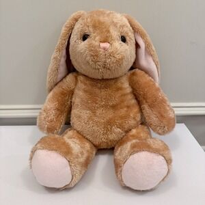 Build a Bear Pawlette Bunny Rabbit 16 Inch Plush Stuffed Animal Tan Pink‎ 2014
